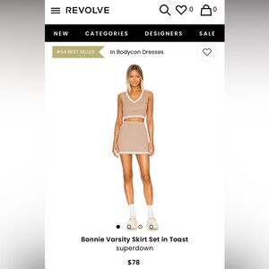 Revolve superdown Bonnie Varsity Set Basically New